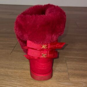 Juicy Couture Red Plush Winter Boots